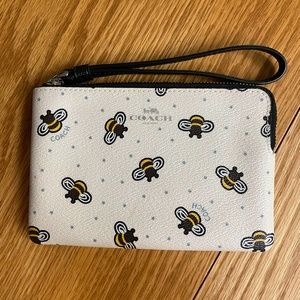 Coach wristlet - bee print